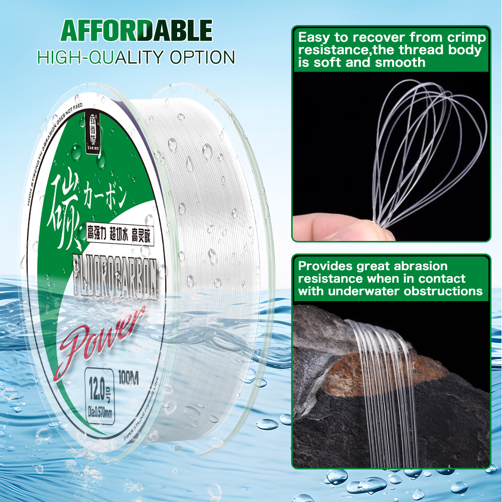 ZUKIBO 50m 100m 100% Fluorocar - Fluorocarbon Line 리뷰 및 가격