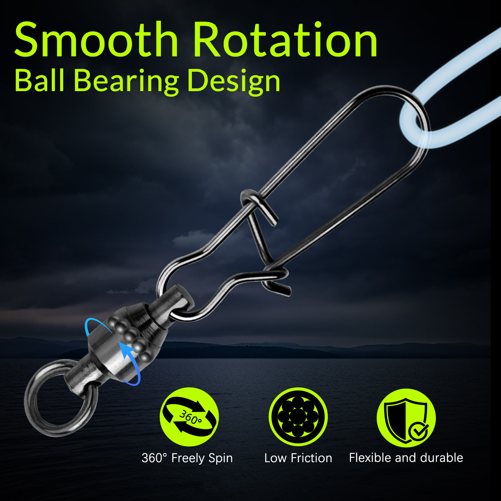 9KM 10PCS Ball Bearing Swivel  - Freshwater Line 리뷰 및 가격