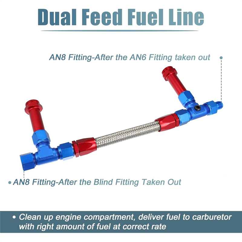 8AN Dual Feed Fuel Line To 7/8 - Braided Line 리뷰 및 가격