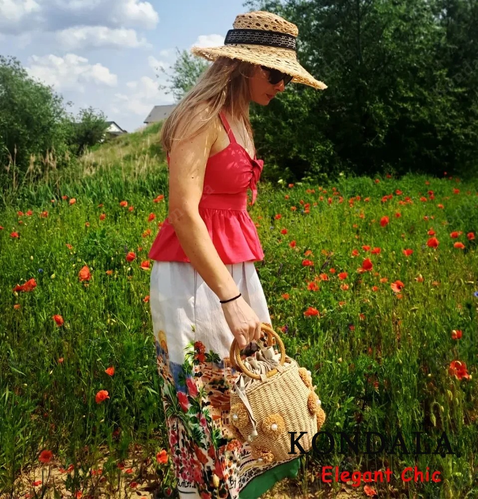 Summer Holidays Printed Skirt  - Fly Line 리뷰 및 가격