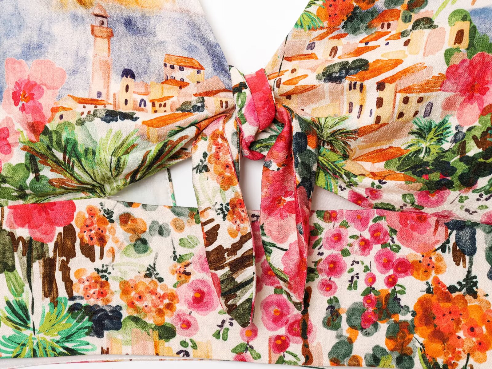 Summer Holidays Printed Skirt  - Fly Line 리뷰 및 가격